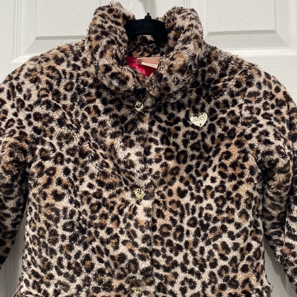 Juicy Couture Faux Fur Leopard Coat - Picture 5 of 13